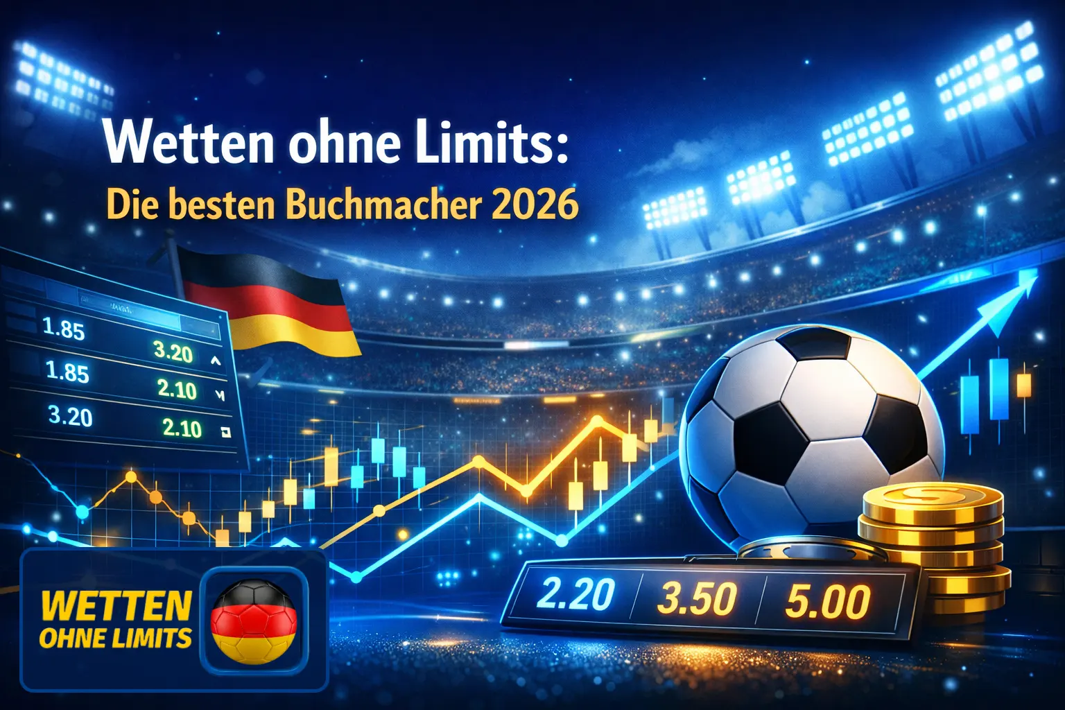 Überblick über die besten Buchmacher ohne Einsatzlimits im Jahr 2026.